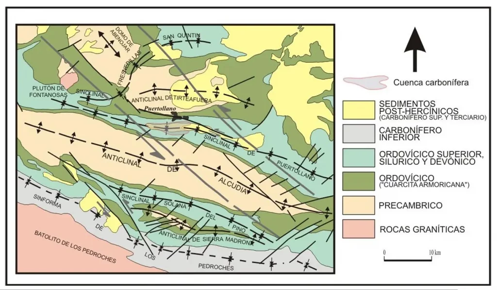Esquema geológico de la zona de estudio (Palero, 2000)