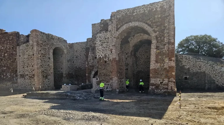Trabajos de restauración del Pozo D. Raimundo. Minas de San Quintín