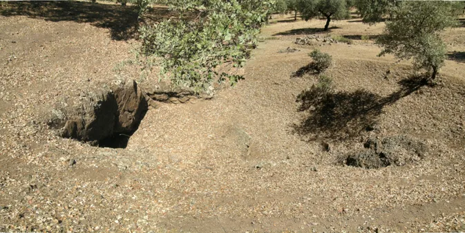 Pozo y hundimiento en Guadalperal (Almadén)