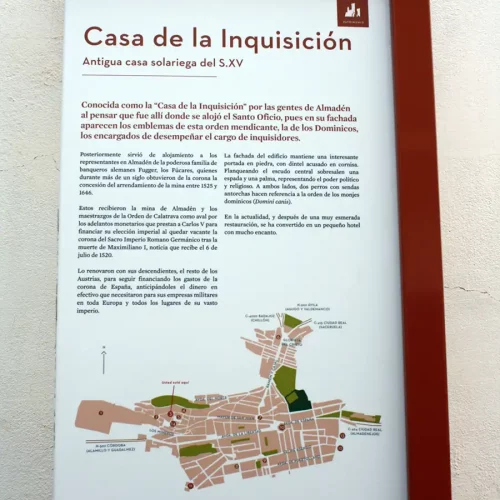 Almadén. Casa de los Fúcares. Panel (M. González Nieto)