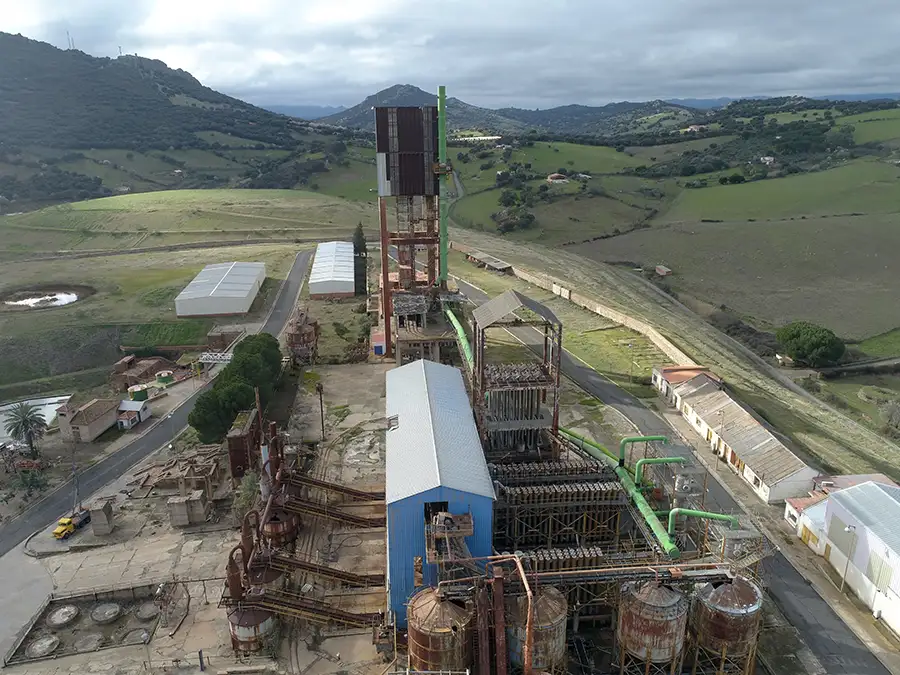 Almadén. Hornos Pacific. Vista aérea (M. González Nieto)
