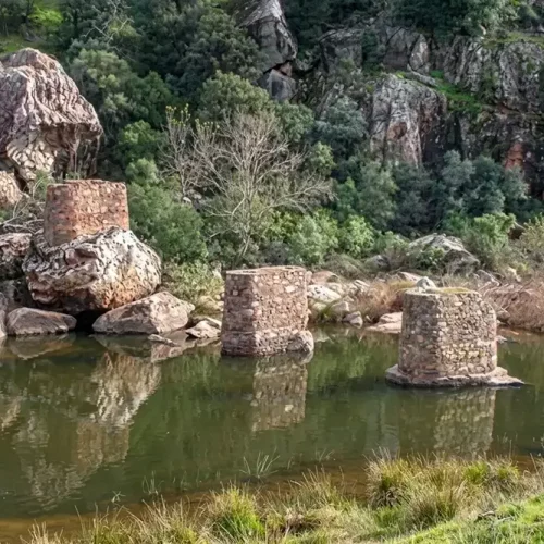Los Pontones. Pilares del puente para el tranvía (F. Palero Fernández)