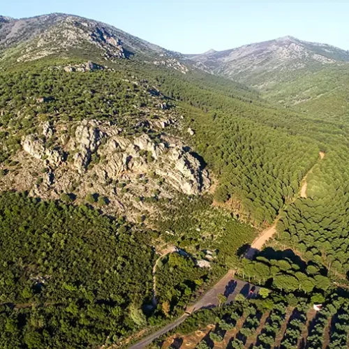 Peña Escrita. Vista aérea (Cultura Castilla-La Mancha)
